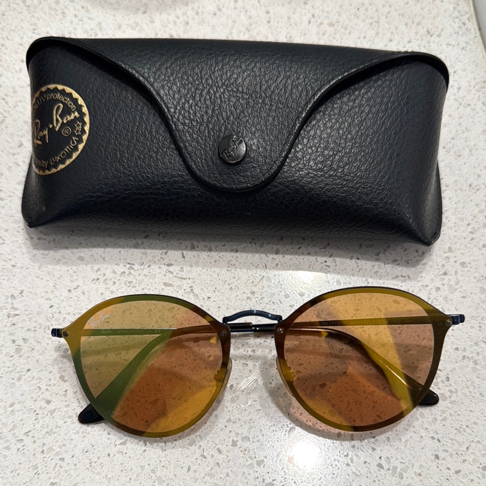Ray-Ban Gold and Black Sunglasses